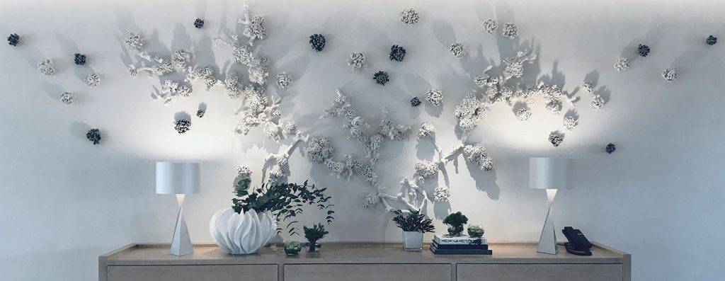 Porcelain Wall Sculpture at Four Seasons Hotel
